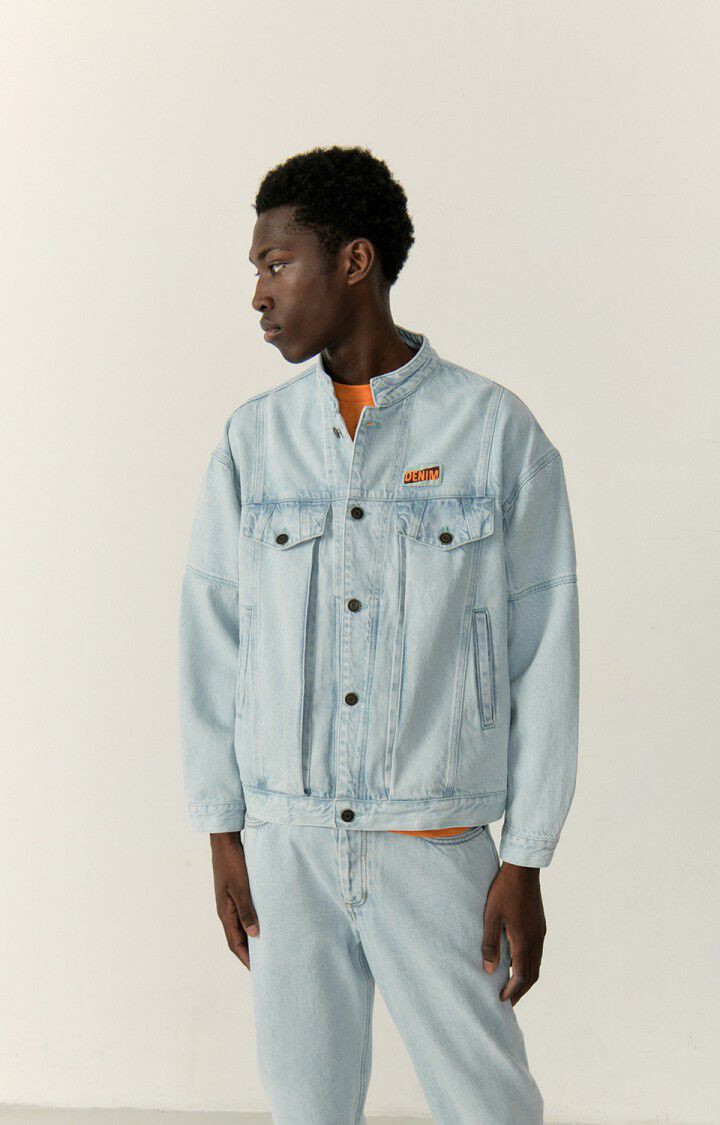 American Vintage Veste Homme Joybird - BLEACHED 62 Manches Longues Bleu - E23