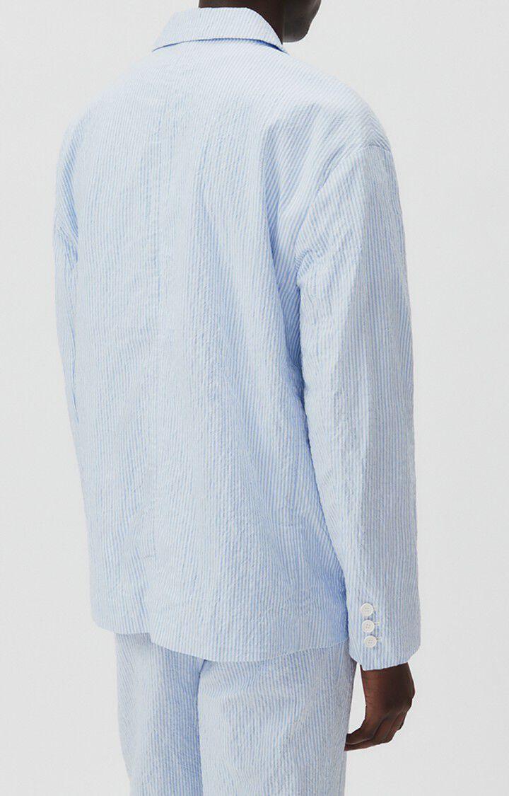 American Vintage Veste Homme Keostreet - RAYURES CELESTE 60 Manches Longues Bleu - E23