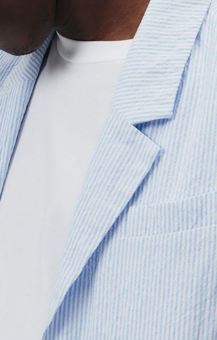 American Vintage Veste Homme Keostreet - RAYURES CELESTE 60 Manches Longues Bleu - E23