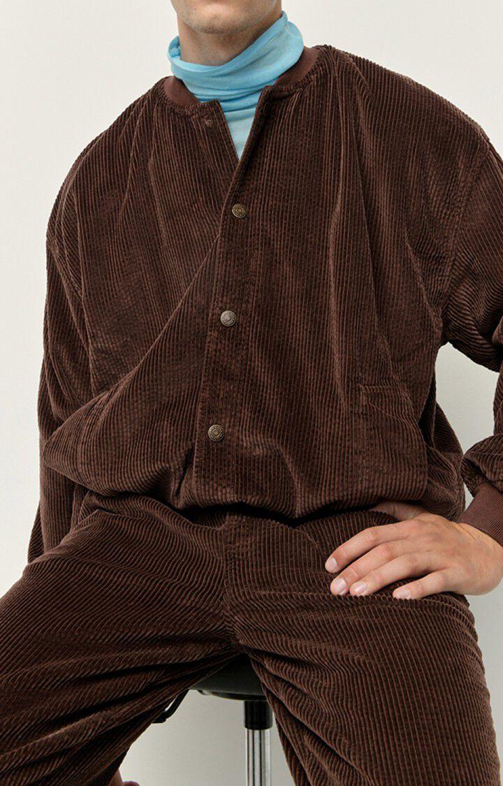 american vintage Veste homme Padow - CHOCOLAT 56 Manches longues Marron - H22