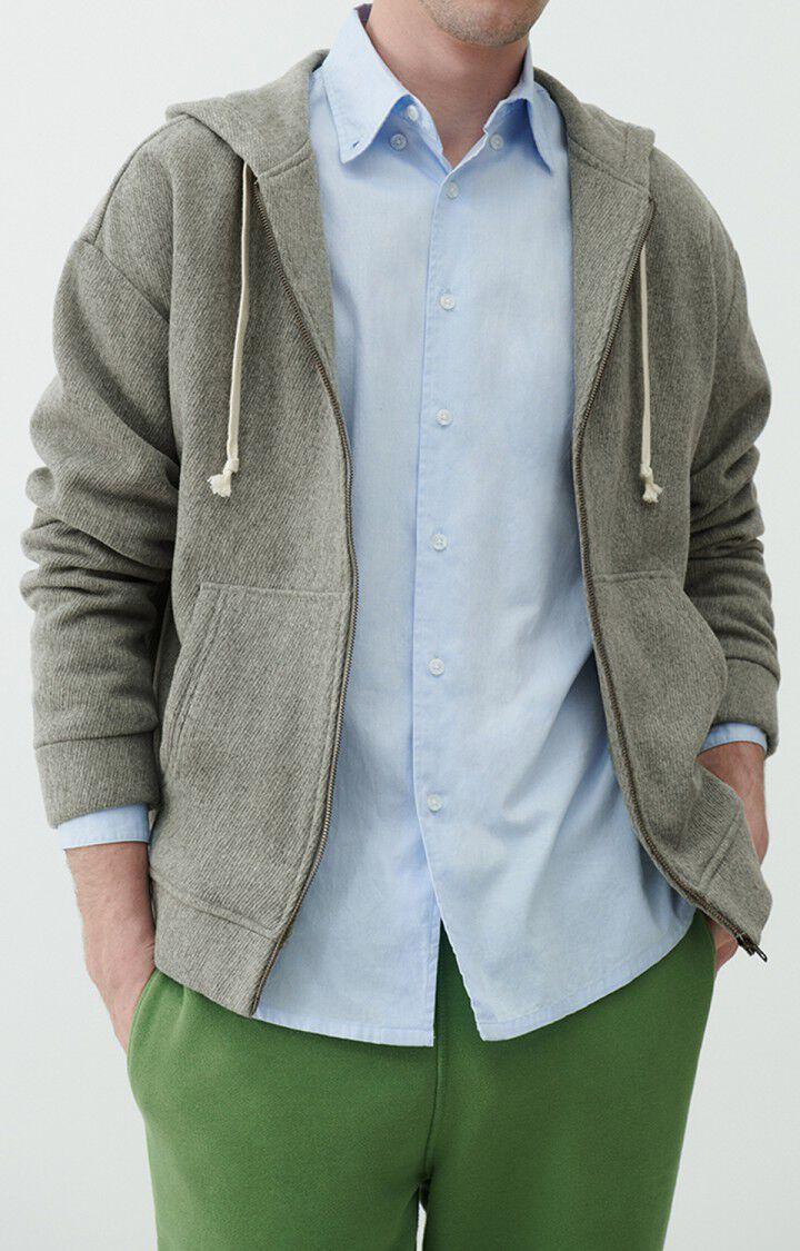 american vintage Veste homme Pylow - GRIS CHINE Manches longues Gris - E22