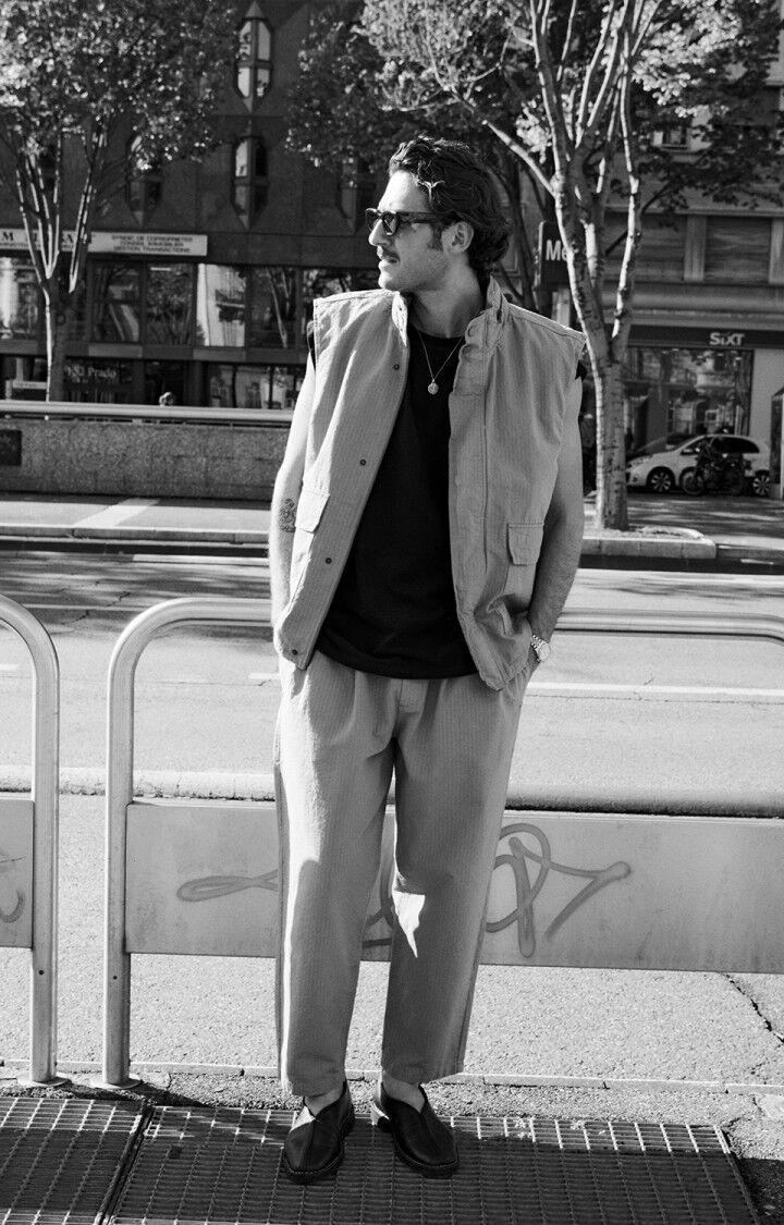 american vintage Veste homme Rygybay - GRISAILLE VINTAGE 0 Sans manches Gris - E25