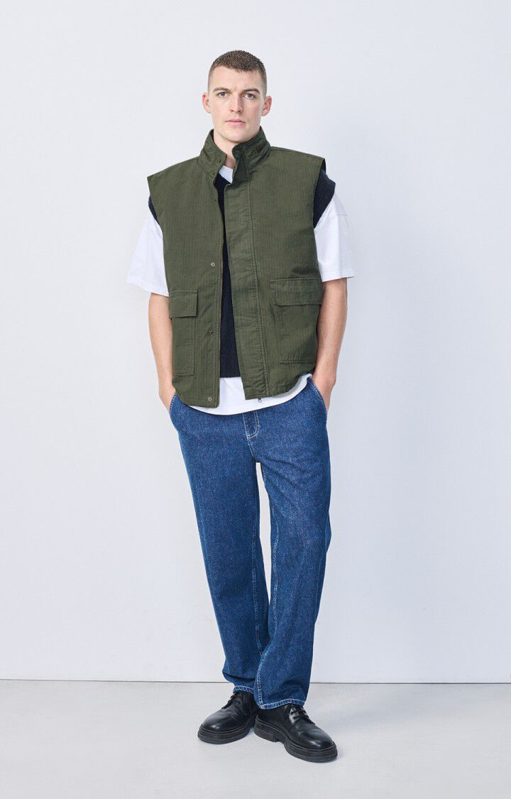 American Vintage Veste Homme Rygybay - THYM 0 Sans Manches Vert - E25