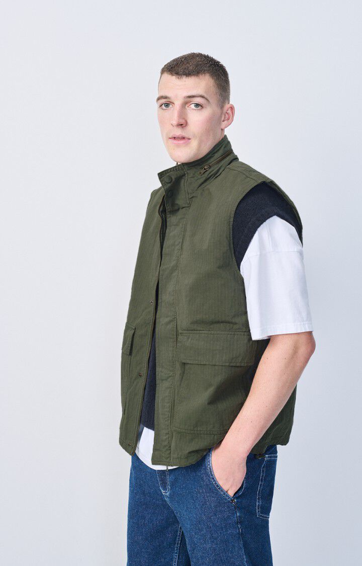 american vintage Veste homme Rygybay - THYM 0 Sans manches Vert - E25