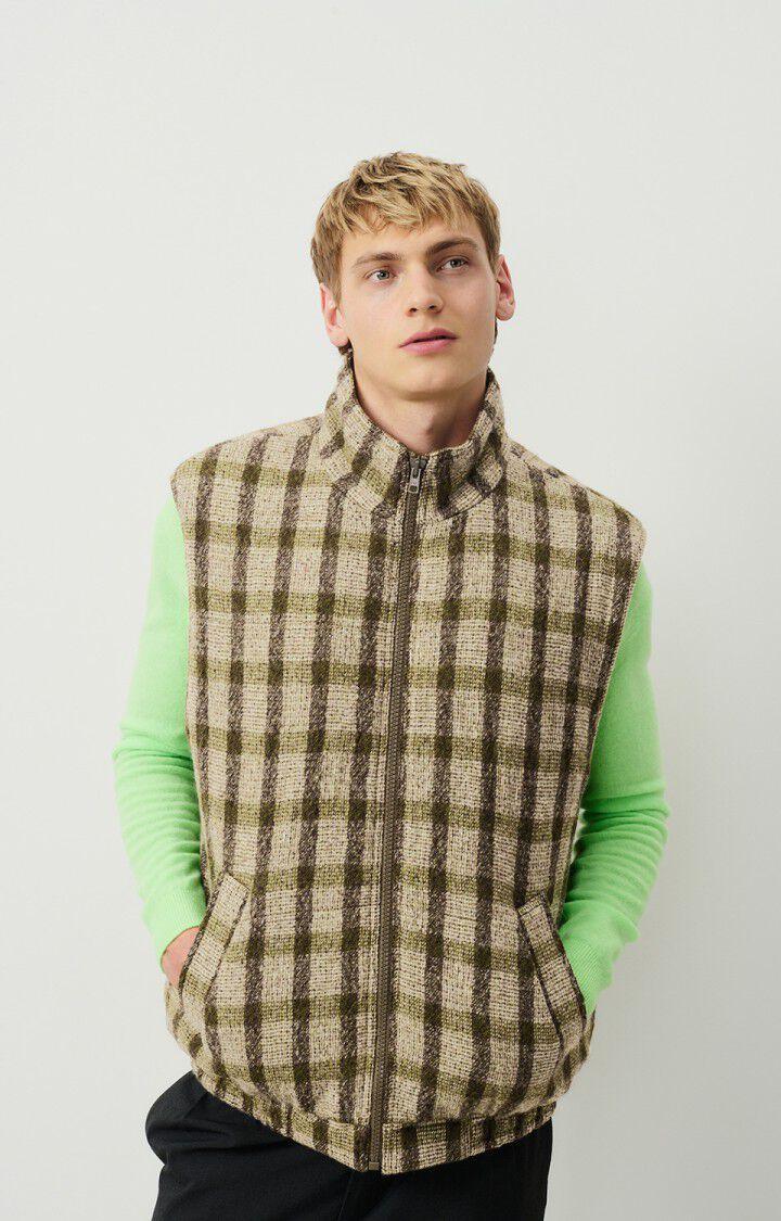 american vintage Veste homme Tursburg - TARTAN LEZARD 0 Sans manches Marron - H24