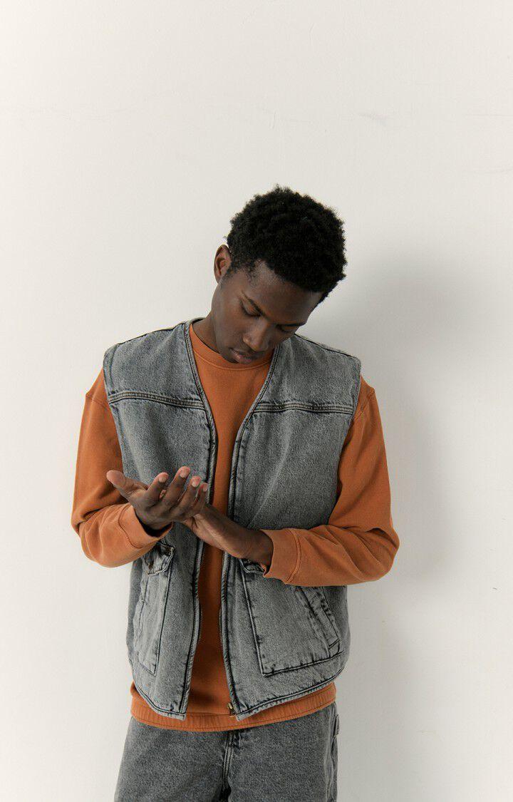 american vintage Veste homme Yopday - SALT AND PEPPER 0 Sans manches Gris - E23