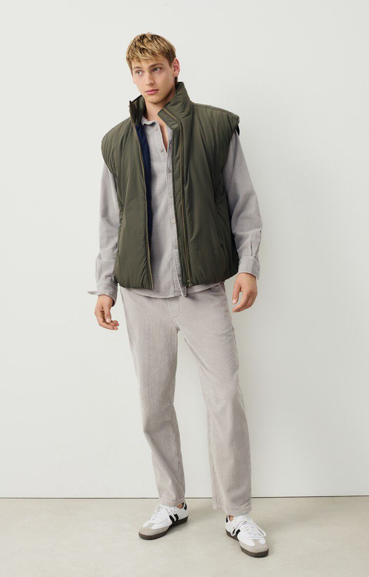 american vintage Veste homme Zaxoo - LAURIER 0 Sans manches Vert - H24