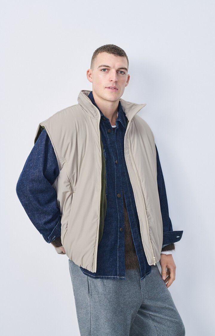 american vintage Veste homme Zaxoo - MASTIC 0 Sans manches Beige - H24