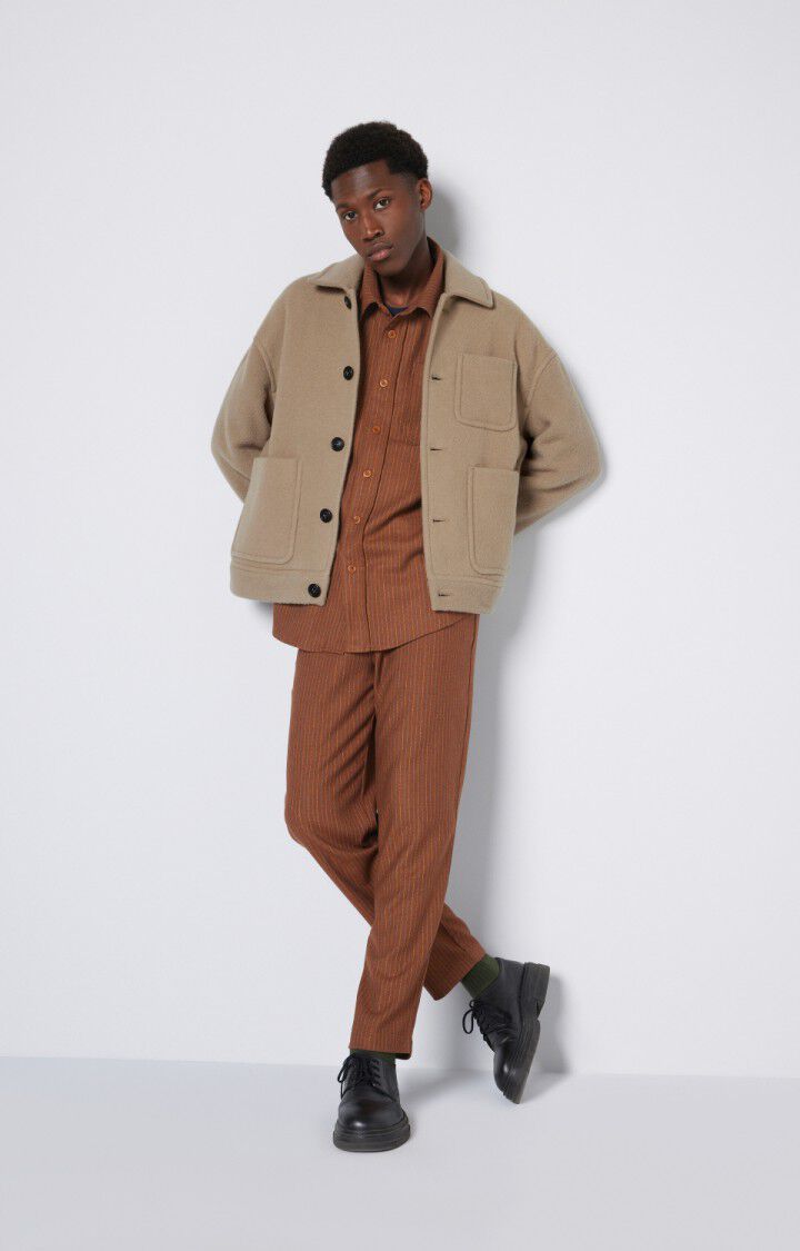 American Vintage Veste Homme Zefir - CREME BRULEE CHINE Beige - H22