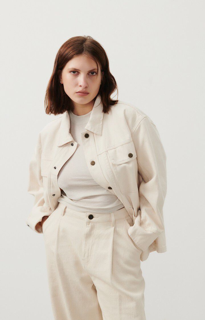 american vintage Veste mixte Datcity - ECRU 57 Manches longues Beige - E24