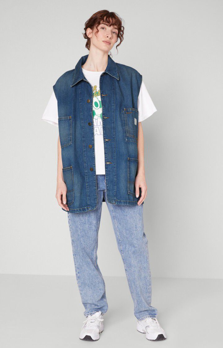 American Vintage Veste Mixte Gowbay - BLUE DIRTY Sans Manches Bleu - H20