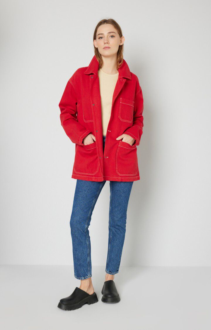 American Vintage Veste Mixte Tineborow - COUP DE FOUDRE Manches Longues Rouge - H21