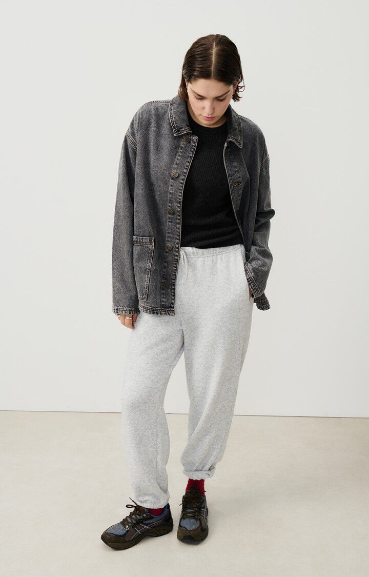 American Vintage Veste Mixte Yopday - SALT AND PEPPER 58 Manches Longues Gris - E25