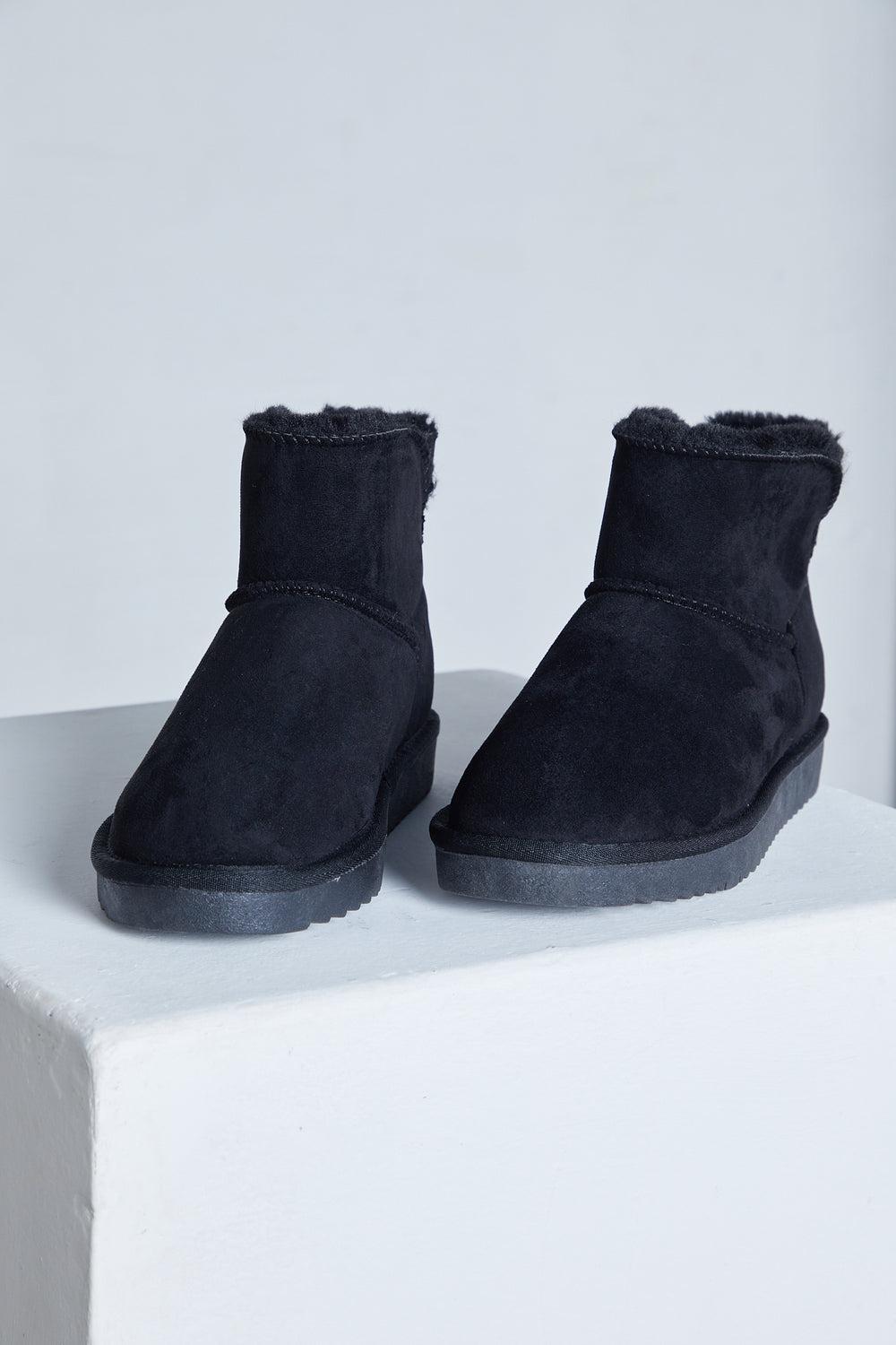 andré BOOTS FOURREES ICECREAM NOIR