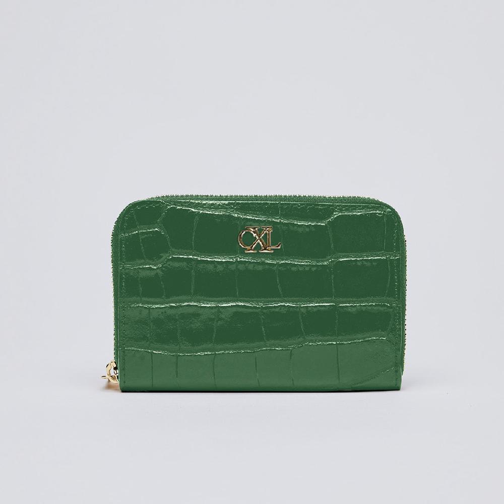 andré PORTEFEUILLE TUILERIE EN CUIR CROCO NOIR