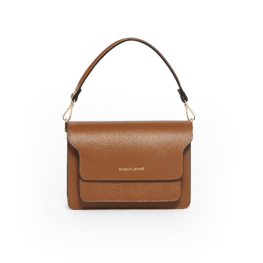 andré SAC À BANDOULIÈRE BELLEVILLE NOIR / LÉOPARD