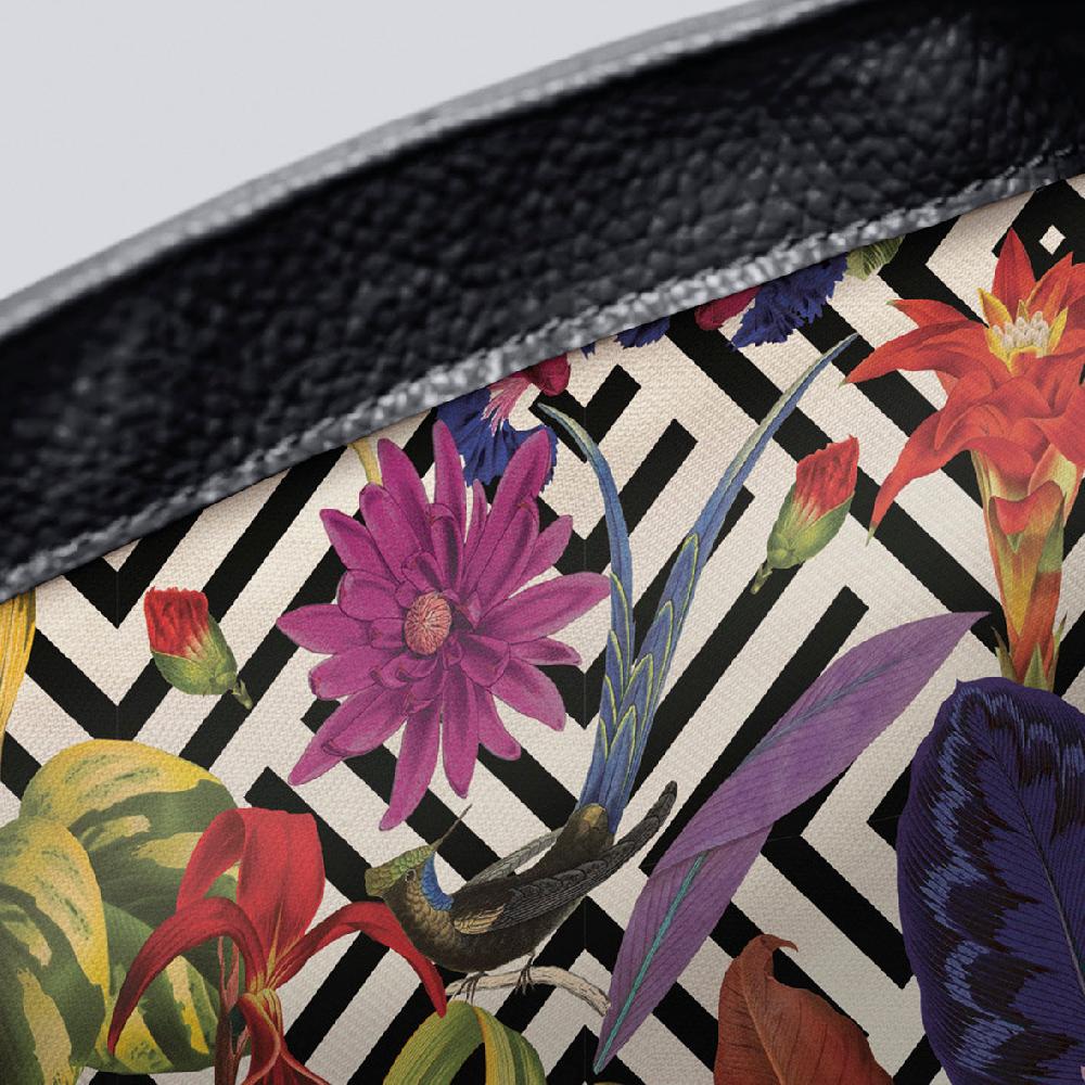 André SAC À BANDOULIÈRE CREMIEUX EN CUIR CROCO NOIR