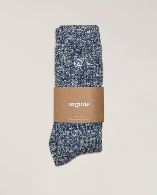 Angarde Chaussettes Chinées Homme Bleu