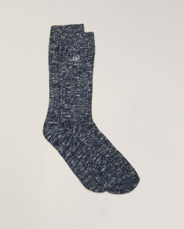 Angarde Chaussettes Chinées Homme Bleu Marine