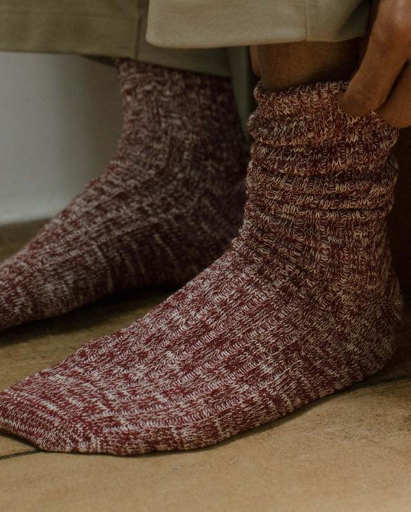 Angarde Chaussettes Chinées Homme Bordeaux