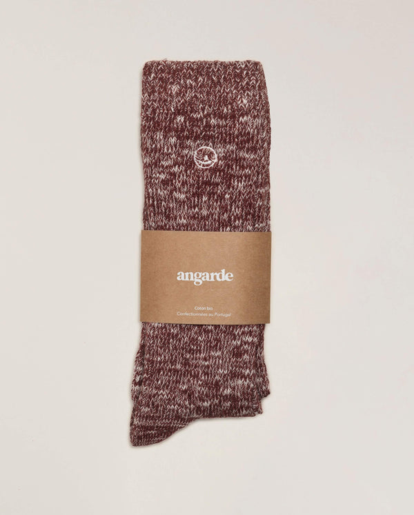 Angarde Chaussettes Chinées Homme Bordeaux
