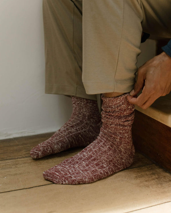 angarde Chaussettes chinées homme bordeaux