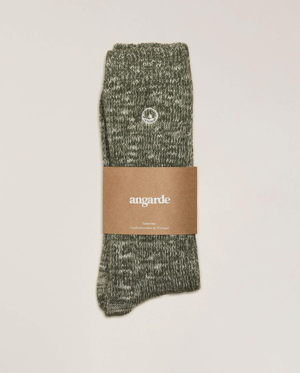 Angarde Chaussettes Chinées Homme Kaki