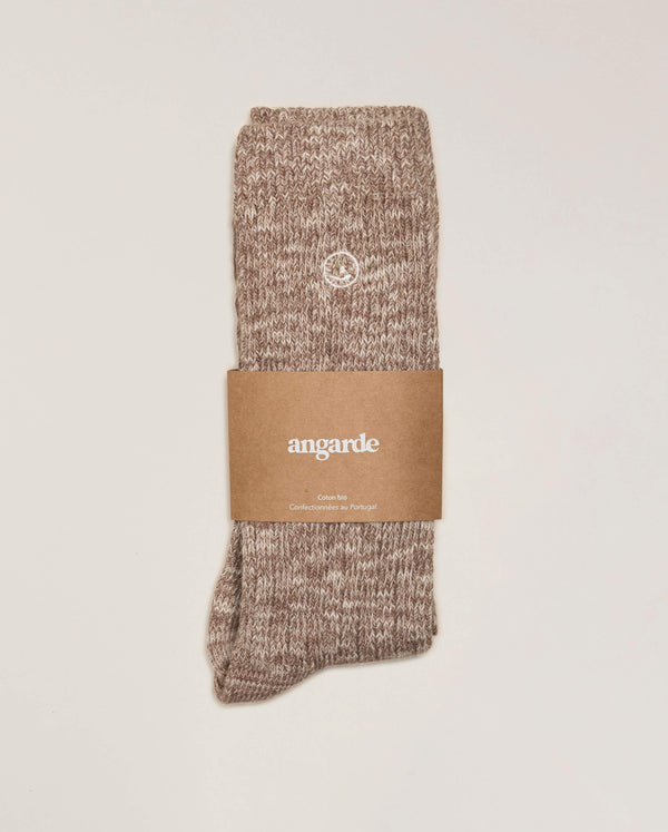 Angarde Chaussettes Chinées Homme Taupe