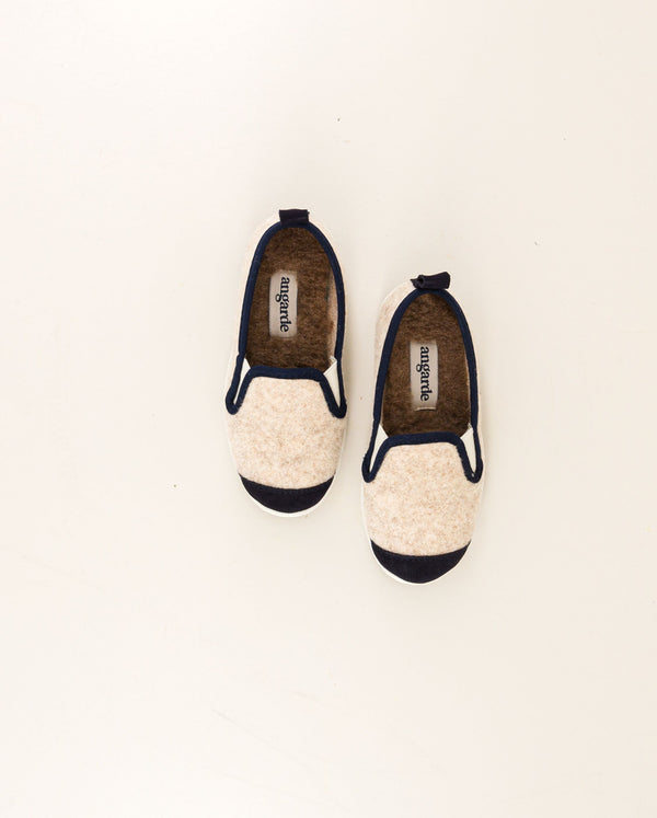 Angarde Chausson Enfant Beige Marine