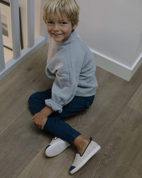 Angarde Chausson Enfant Beige Marine