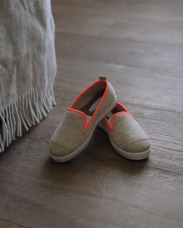Angarde Chausson Enfant Beige Rose Fluo