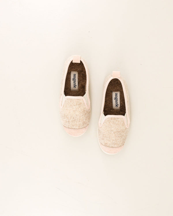 Angarde Chausson Enfant Beige Rose Poudré