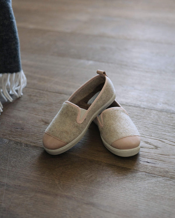 Angarde Chausson Enfant Beige Rose Poudré