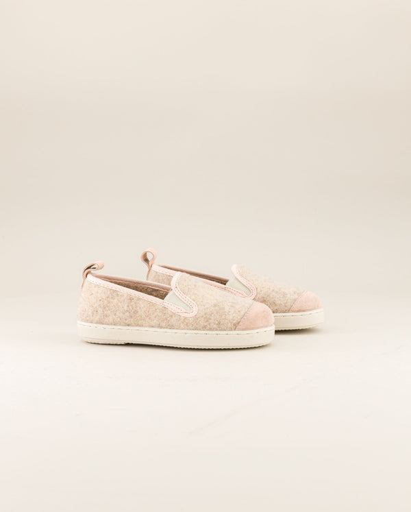 angarde Chausson enfant beige rose poudré