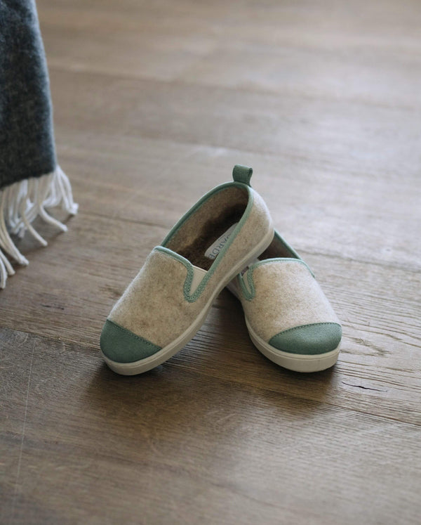 Angarde Chausson Enfant Beige Sauge