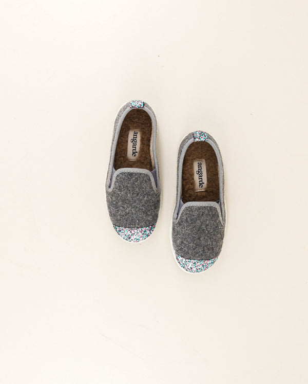 Angarde Chausson Enfant Gris Paillettes