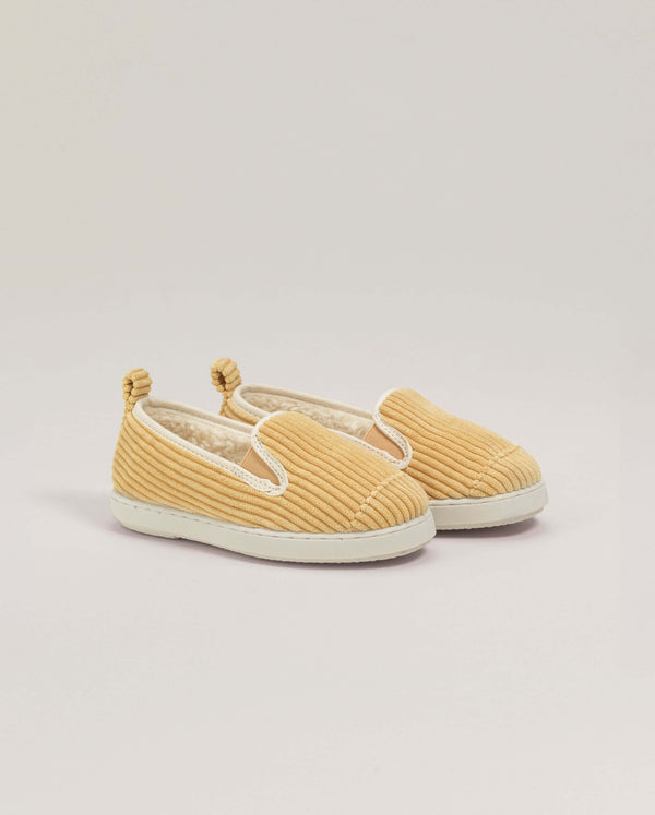 angarde Chausson enfant jaune en velours