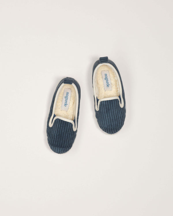 Angarde Chausson Enfant Marine En Velours