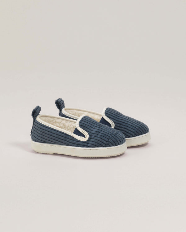 angarde Chausson enfant marine en velours