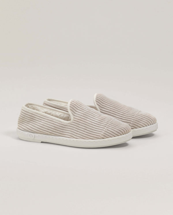 angarde Chausson femme beige en velours