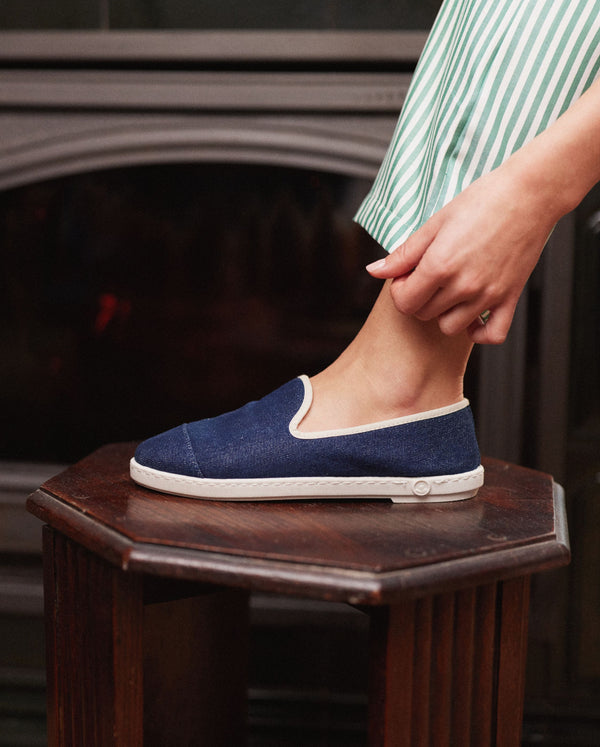 Angarde Chausson Femme Denim Brut