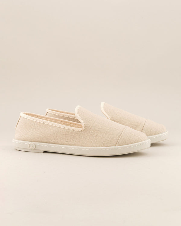 angarde Chausson femme lin beige ivoire