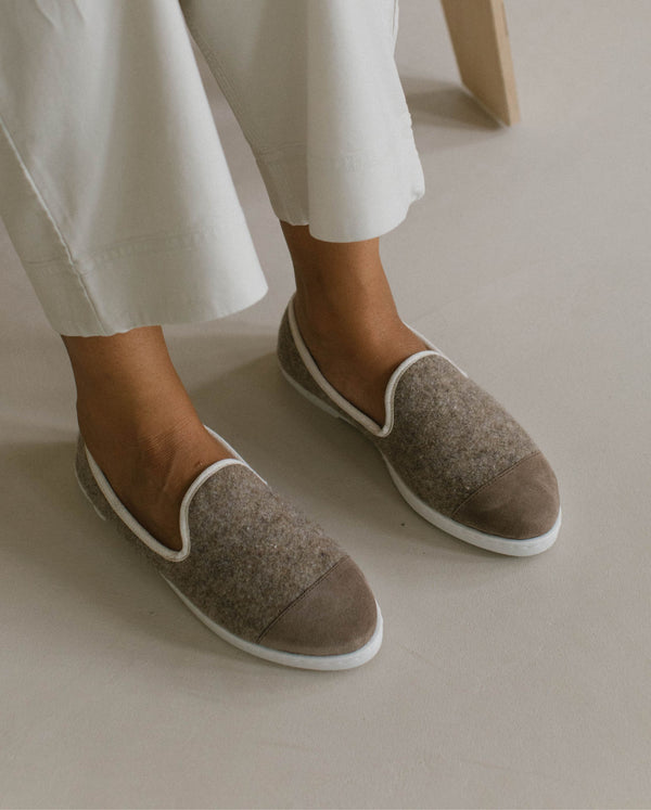 Angarde Chausson Femme Marron Doré
