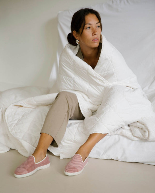 Angarde Chausson Femme Rose En Velours