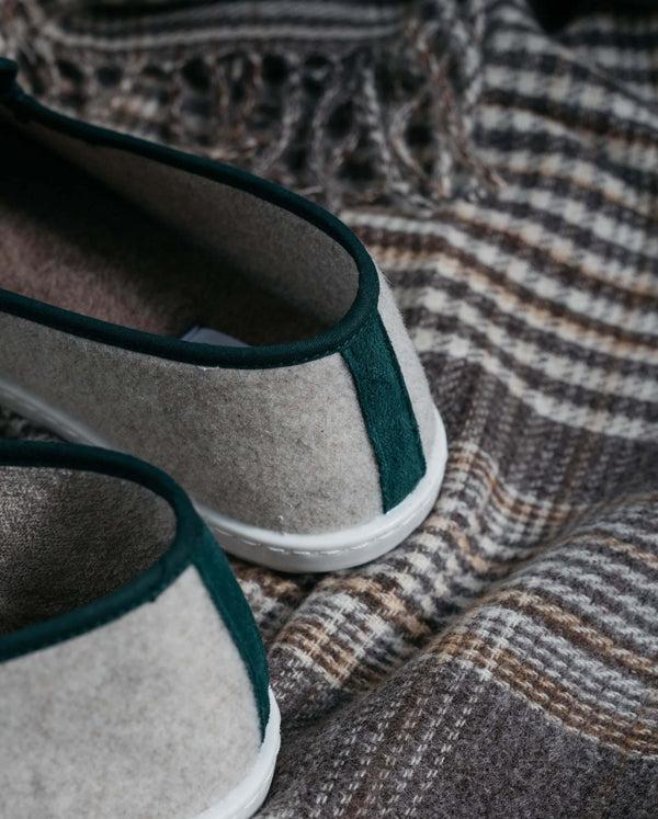 Angarde Chausson Homme Beige Vert Basilico