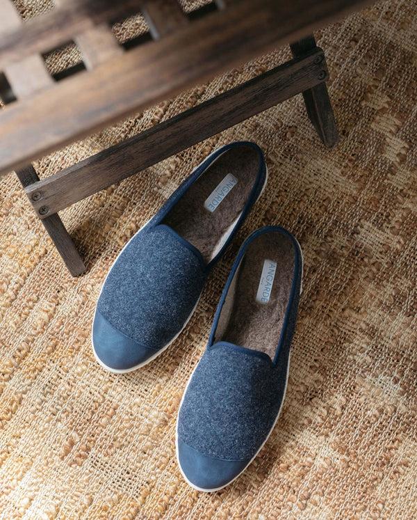 Angarde Chausson Homme Bleu Marine
