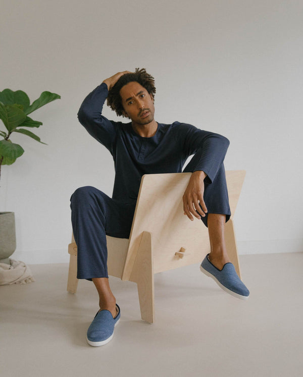 Angarde Chausson Homme édition Limitée Jean Marine