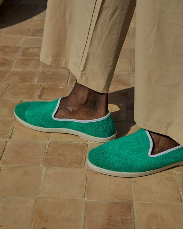 Angarde Chausson Homme éponge De Bambou Menthe