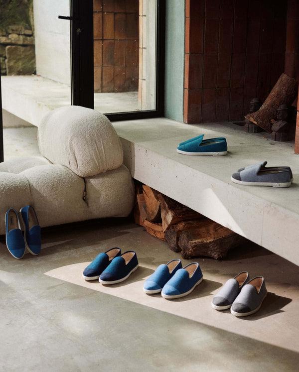Angarde Chausson Homme Gris Ardoise Feutre Upcyclé