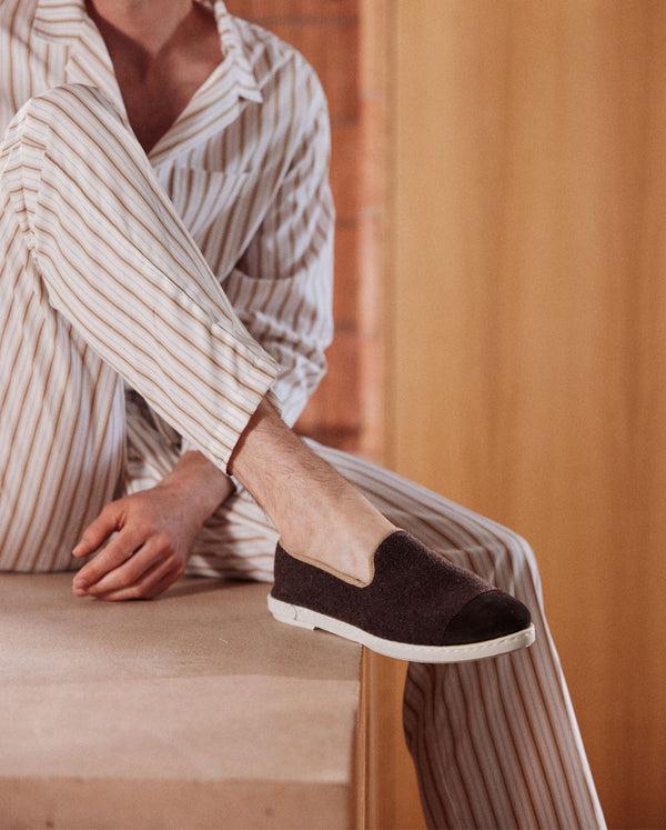 Angarde Chausson Homme Marron Camel